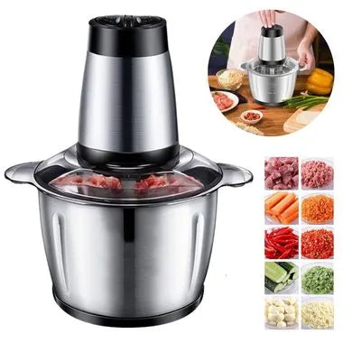 🥩🍅🔪 PICADORA / PROCESADORA DE ALIMENTOS 2L PRO – ACERO INOXIDABLE ⚡🥇