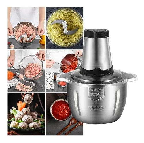 🥩🍅🔪 PICADORA / PROCESADORA DE ALIMENTOS 2L PRO – ACERO INOXIDABLE ⚡🥇